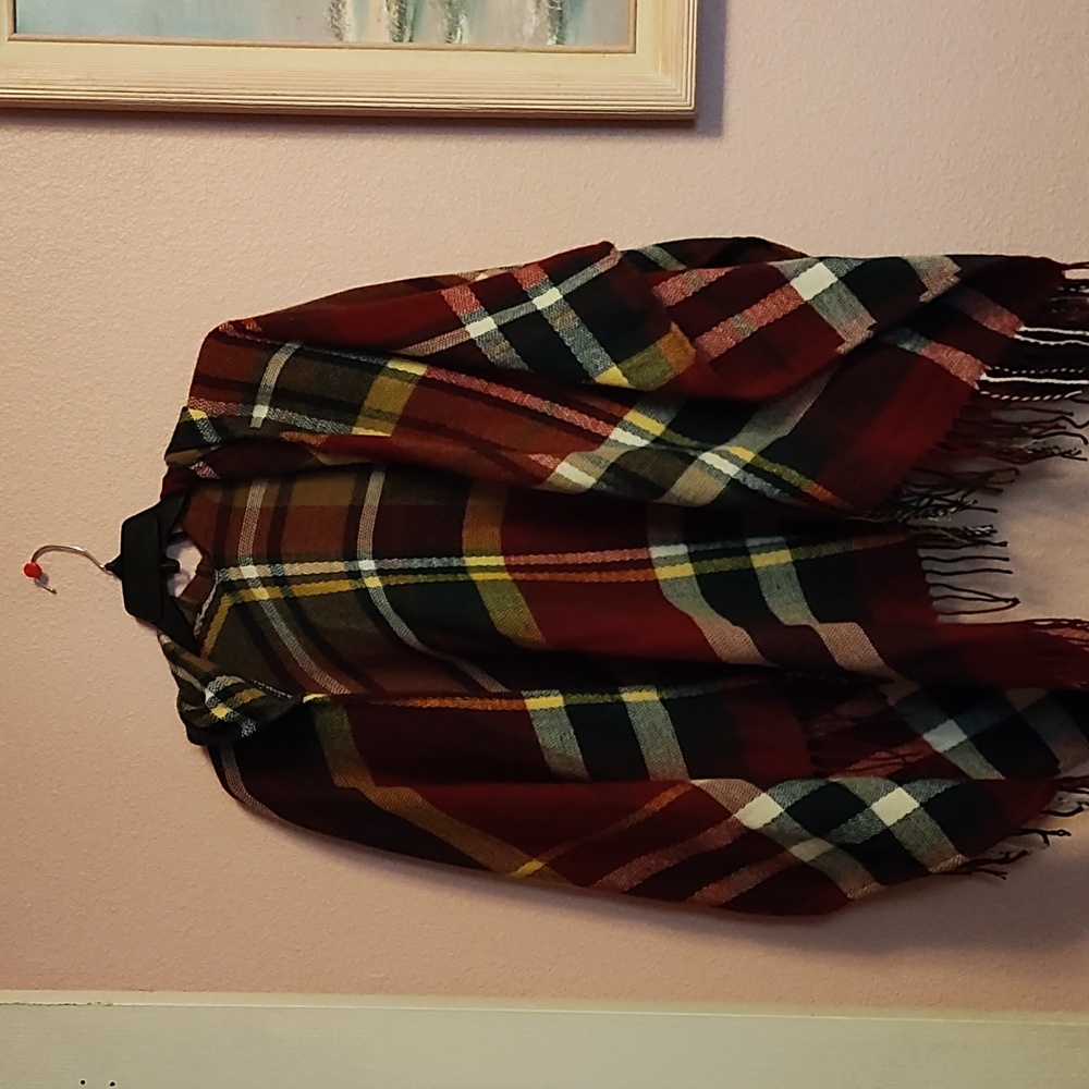 Flannel wrap with hood